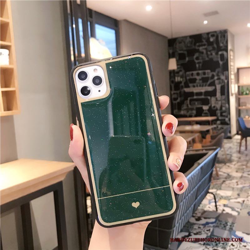 iPhone 11 Pro Max Skal Telefon Lyxiga Röd Fallskydd Grön Pulver Fodral