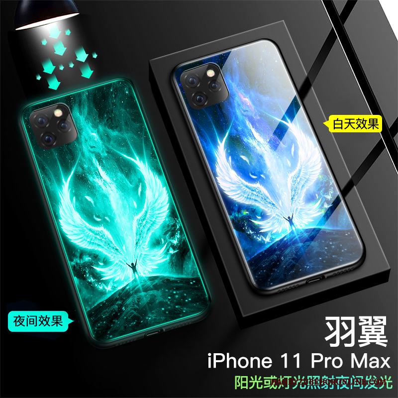 iPhone 11 Pro Max Spegel Skal Telefon Trend Fallskydd Kreativa Ny Svart