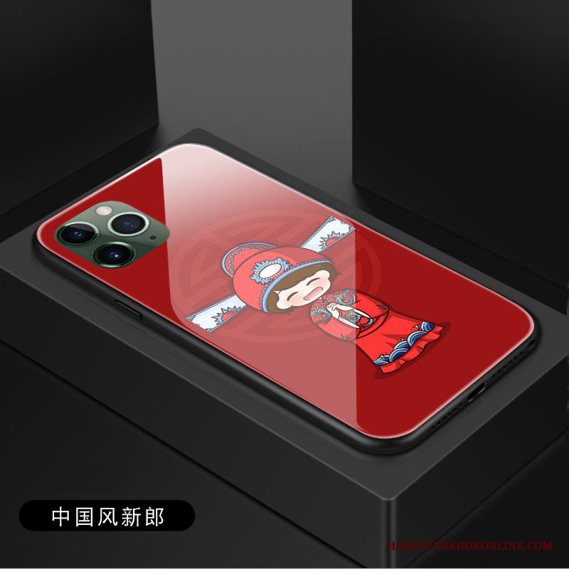 iPhone 11 Pro Ny Äktenskap Kinesisk Stil Festliga Röd Anpassa Skal Telefon