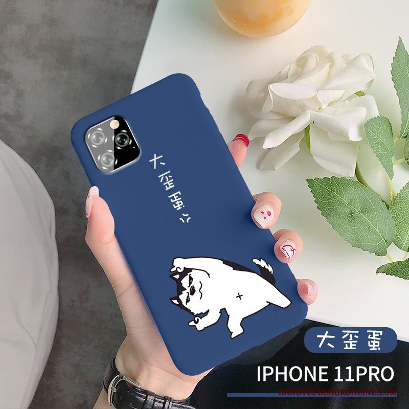 iPhone 11 Pro Personlighet Skal Telefon Slim Hund Blå Kreativa Skydd