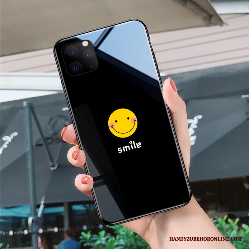 iPhone 11 Pro Skal Glas Skydd Par Mjuk Silikon Fodral Trend Varumärke