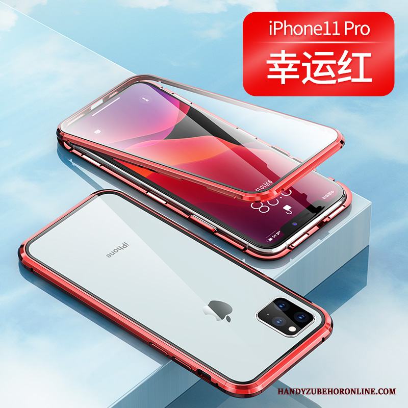 iPhone 11 Pro Skal Net Red All Inclusive Transparent Grå Slim Magnetic Fallskydd