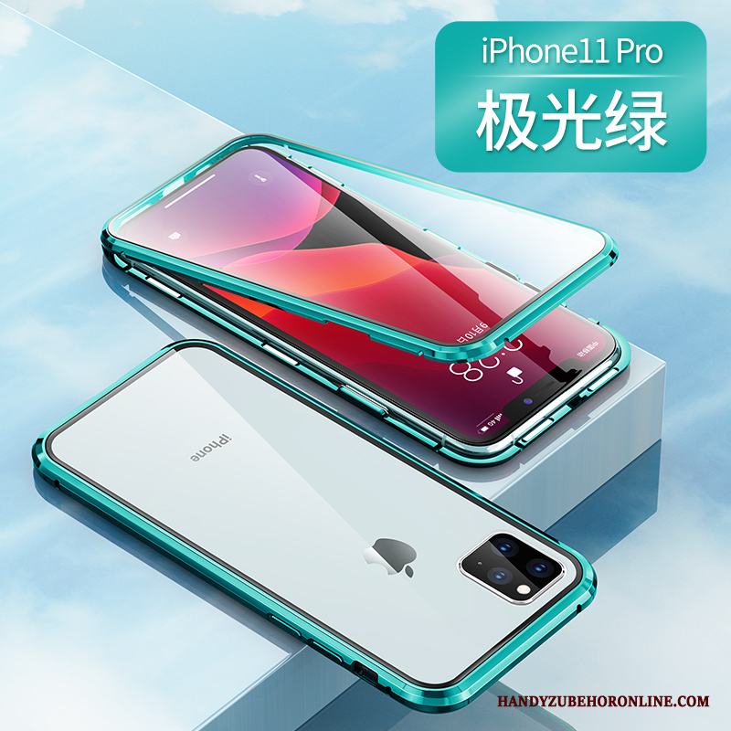 iPhone 11 Pro Skal Net Red All Inclusive Transparent Grå Slim Magnetic Fallskydd