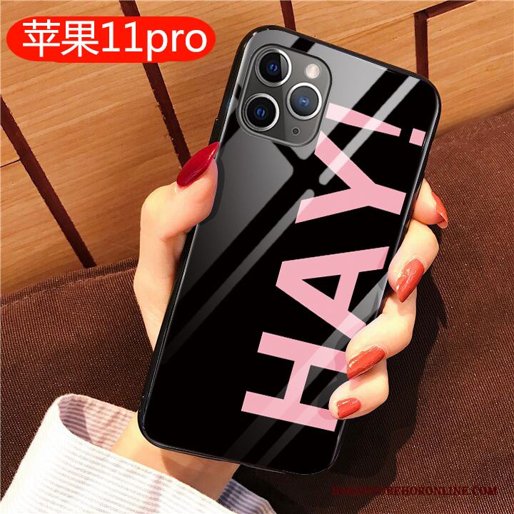 iPhone 11 Pro Skal Net Red Rosa Mjuk Spegel Fallskydd Personlighet Kreativa