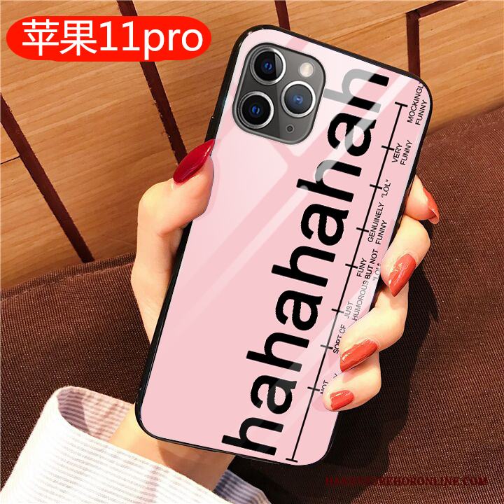 iPhone 11 Pro Skal Net Red Rosa Mjuk Spegel Fallskydd Personlighet Kreativa