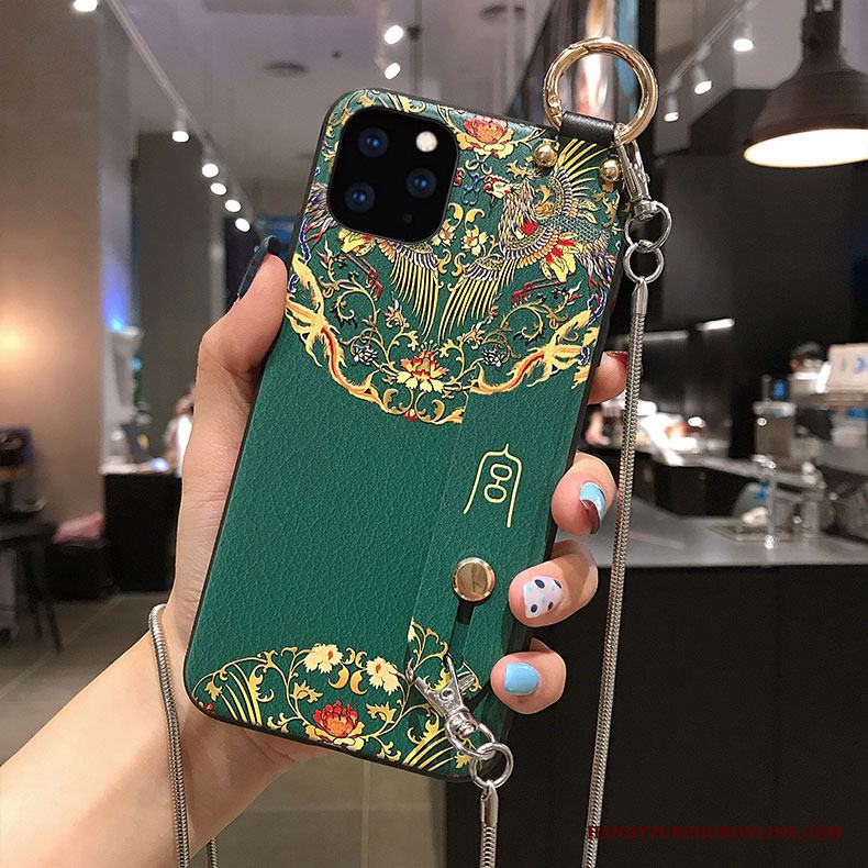 iPhone 11 Pro Skal Personlighet Vind Hängsmycken Kreativa Röd Med Tofs Fodral