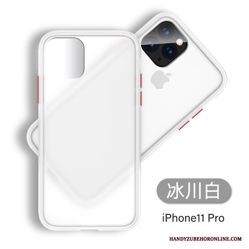 iPhone 11 Pro Slim Skal Telefon Blå Transparent Nubuck Trend Varumärke Silikon