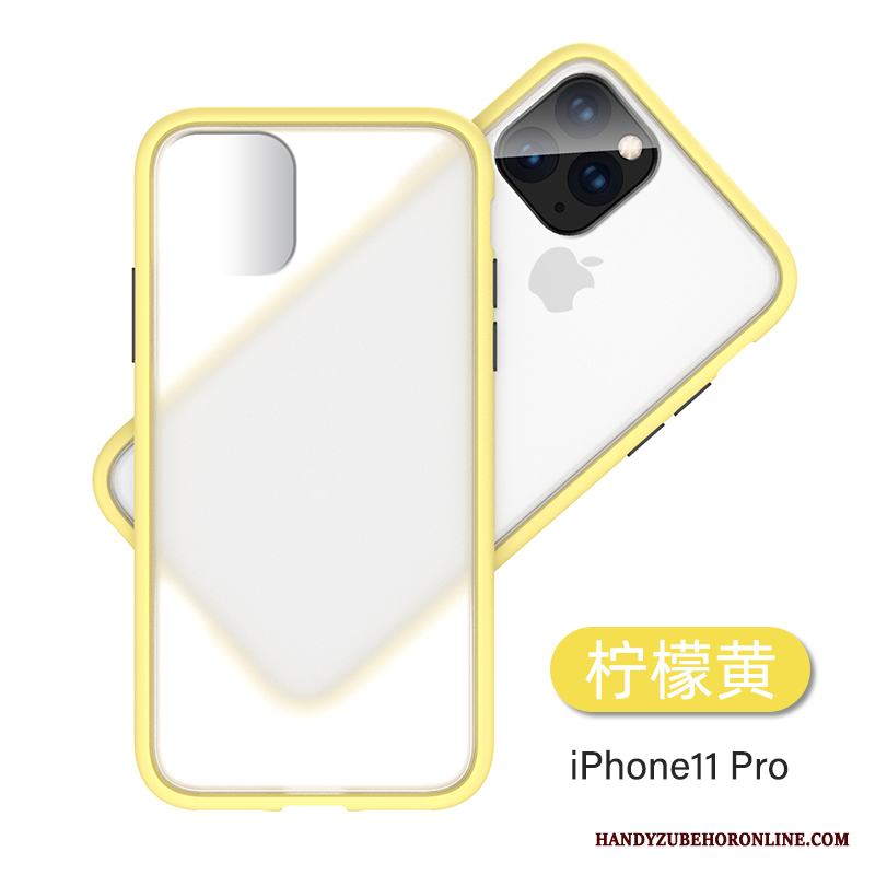 iPhone 11 Pro Slim Skal Telefon Blå Transparent Nubuck Trend Varumärke Silikon