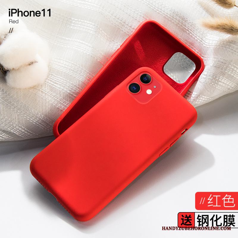 iPhone 11 Skal Fodral Silikon Purpur Fallskydd Mjuk Röd Net Red
