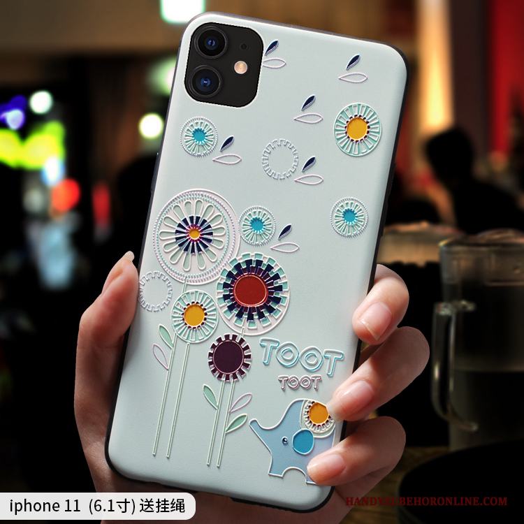 iPhone 11 Skal Telefon Kreativa All Inclusive Nubuck Silikon Tecknat Trend