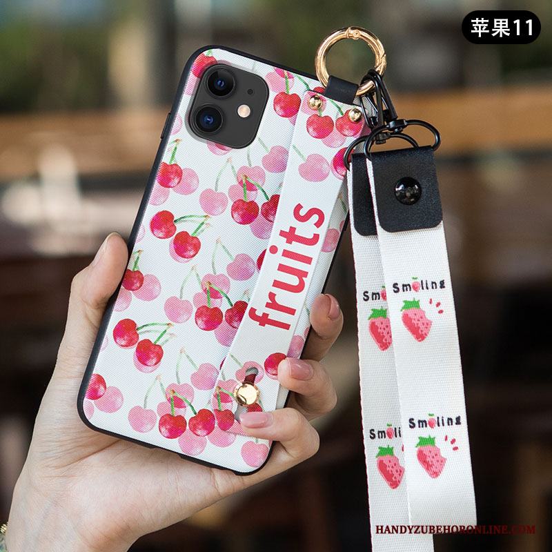 iPhone 11 Skydd Skal Fallskydd Nubuck Konst Silikon Telefon