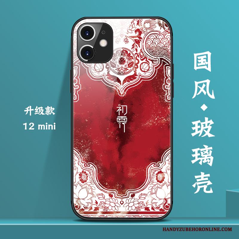 iPhone 12 Mini Glas Skal Telefon Trend Personlighet Purpur Kreativa Net Red