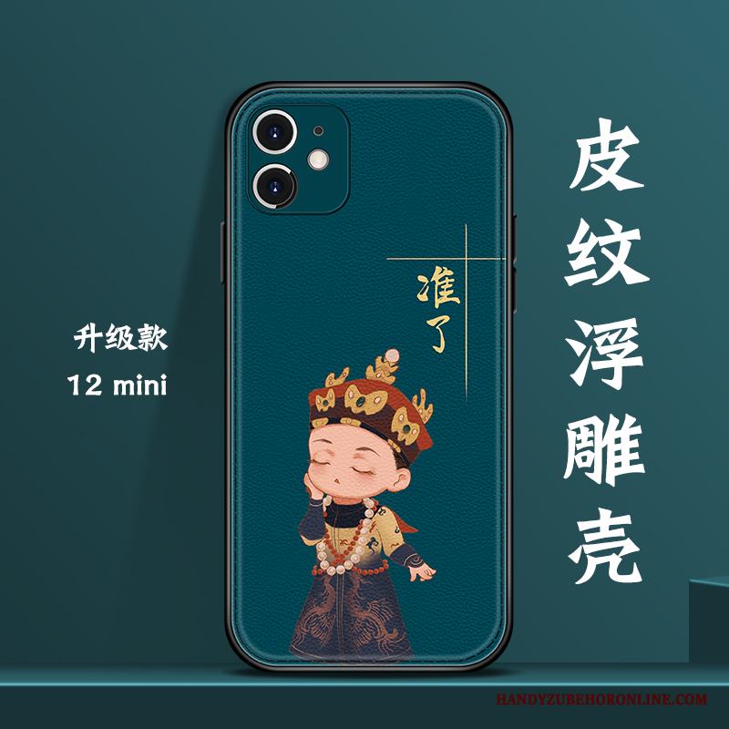 iPhone 12 Mini Skal Personlighet Kinesisk Stil Trend Varumärke All Inclusive Grön Vind Kreativa