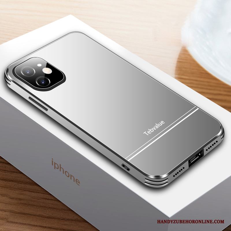 iPhone 12 Mini Solid Färg Grå Skal Telefon Fallskydd Mode Högt Utbud Glas