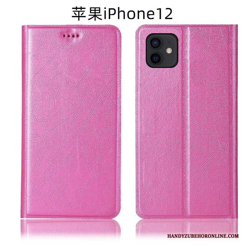 iPhone 12 Mönster Täcka Silke Fodral Skal Telefon Fallskydd Läderfodral