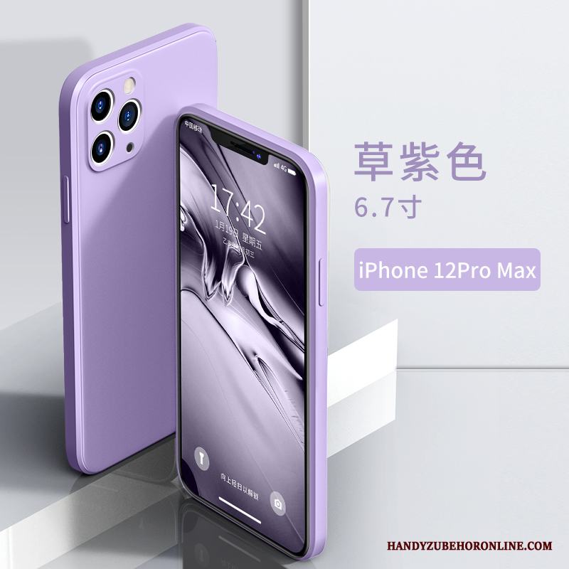 iPhone 12 Pro Max Mjuk Silikon Purpur Skal Telefon Fodral Personlighet Kreativa