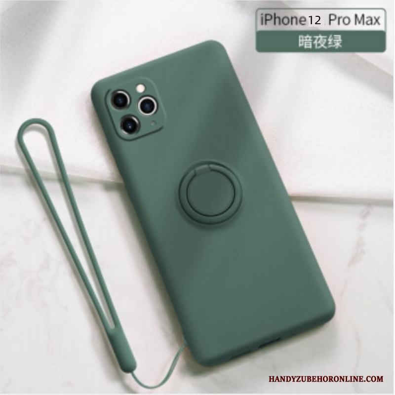 iPhone 12 Pro Max Support All Inclusive Skal Telefon Personlighet Ring Röd Magnetic