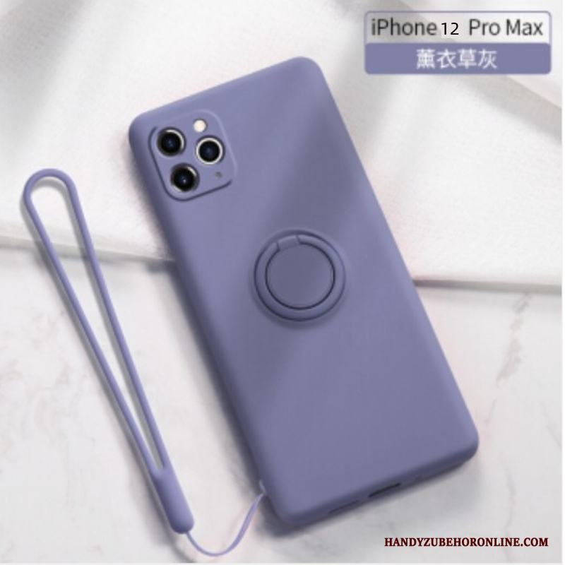 iPhone 12 Pro Max Support All Inclusive Skal Telefon Personlighet Ring Röd Magnetic