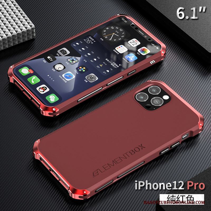 iPhone 12 Pro Skal Telefon Blå Metall Ny Frame All Inclusive Skydd