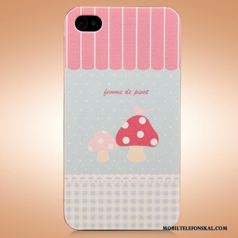 iPhone 4/4s Målade Skydd Nubuck Hård Skal Svart Fodral