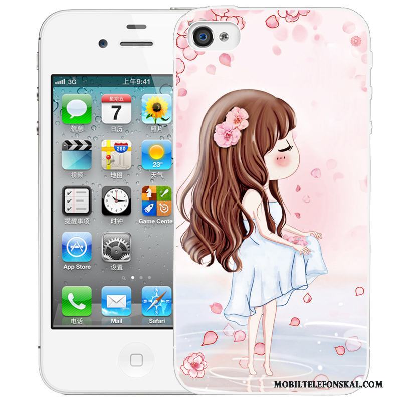 iPhone 4/4s Skal Fodral Silikon Rosa Mobil Telefon Tecknat Skydd