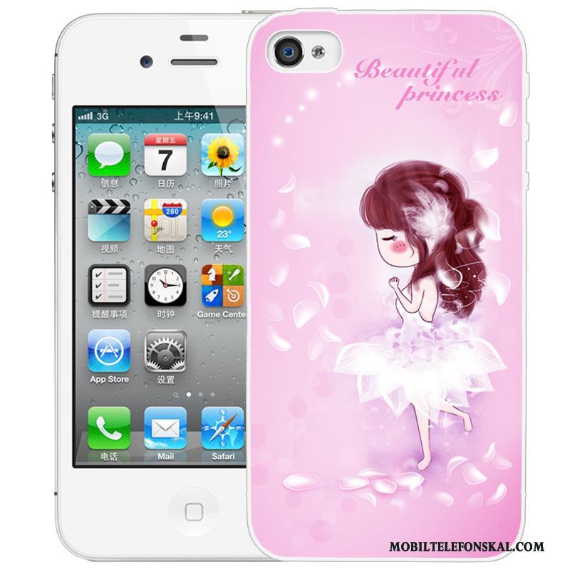 iPhone 4/4s Skal Fodral Silikon Rosa Mobil Telefon Tecknat Skydd