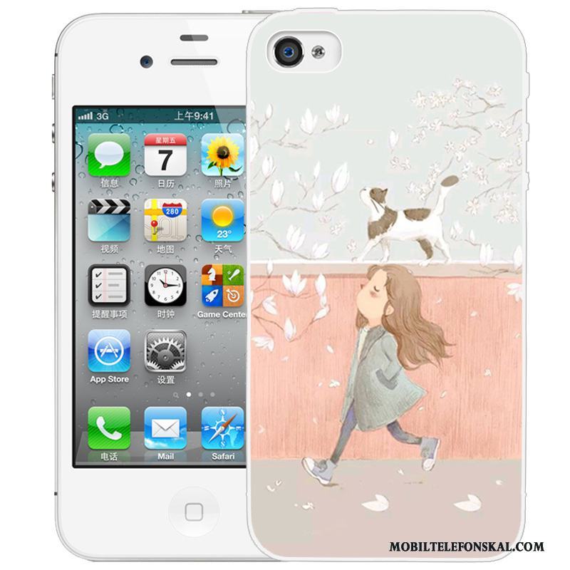 iPhone 4/4s Skal Fodral Silikon Rosa Mobil Telefon Tecknat Skydd