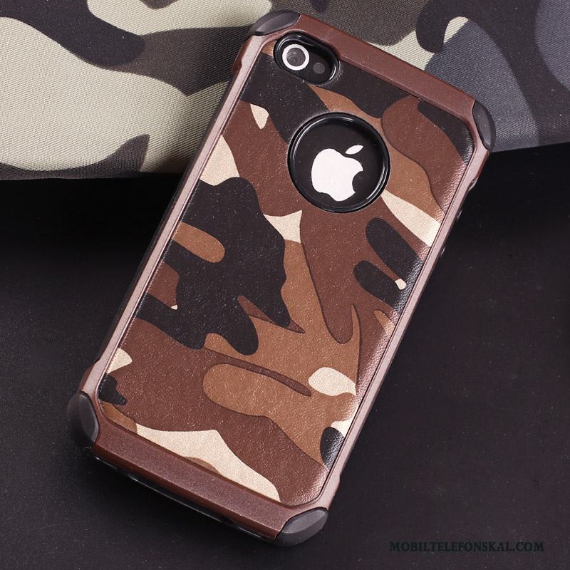 iPhone 4/4s Skal Personlighet Kamouflage Fallskydd Fodral Mjuk Telefon