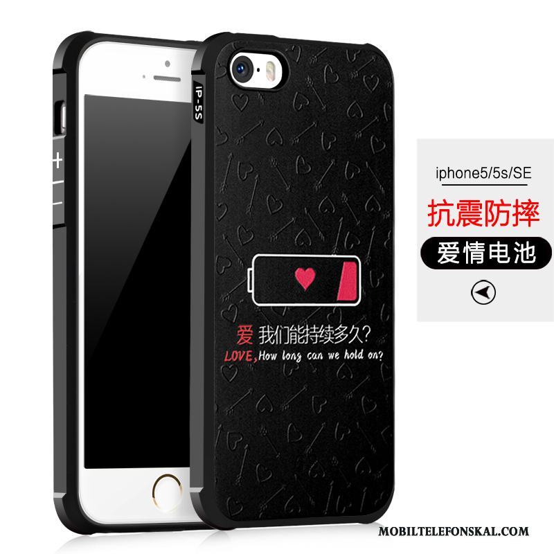 iPhone 5/5s Fallskydd Skal Telefon Trend Fodral Nubuck Silikon Mobil Telefon