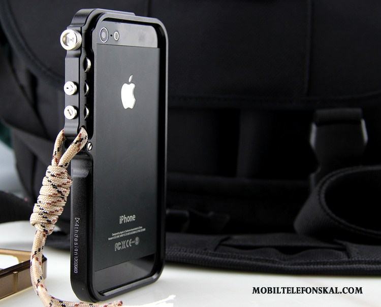 iPhone 5/5s Maskiner Skal Telefon Metall Trend Svart Frame