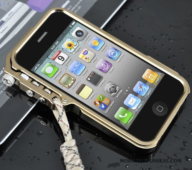iPhone 5/5s Maskiner Skal Telefon Metall Trend Svart Frame