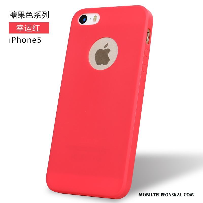 iPhone 5/5s Mjuk Röd All Inclusive Skal Fodral Fallskydd Grön