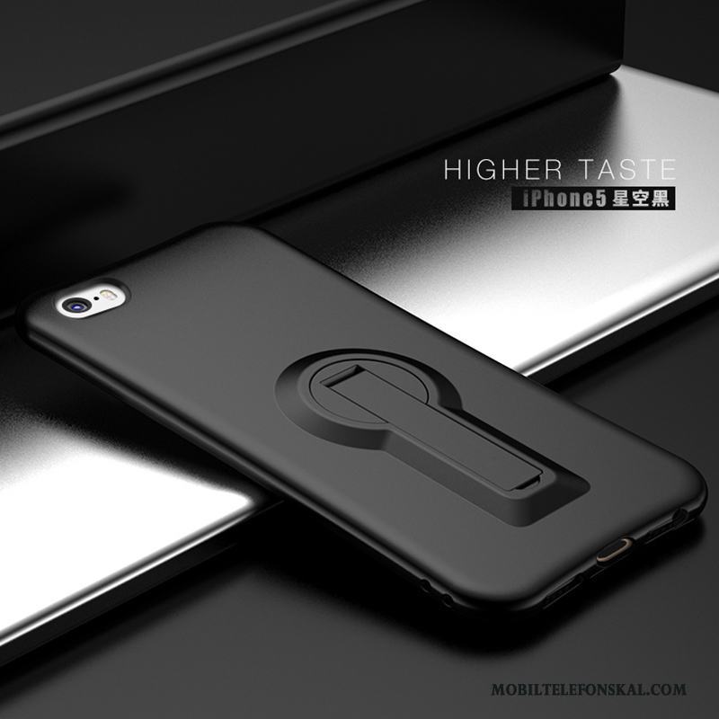 iPhone 5/5s Skal Guld Hängsmycken All Inclusive Silikon Nubuck Support Fodral