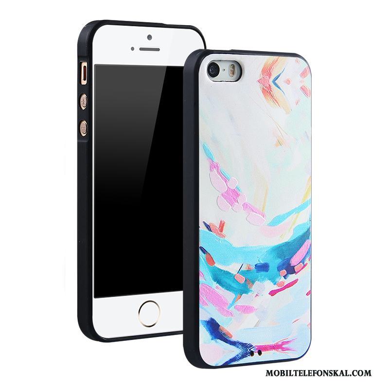 iPhone 5/5s Skal Skydd Fallskydd Tecknat Fodral Trend Silikon Mjuk