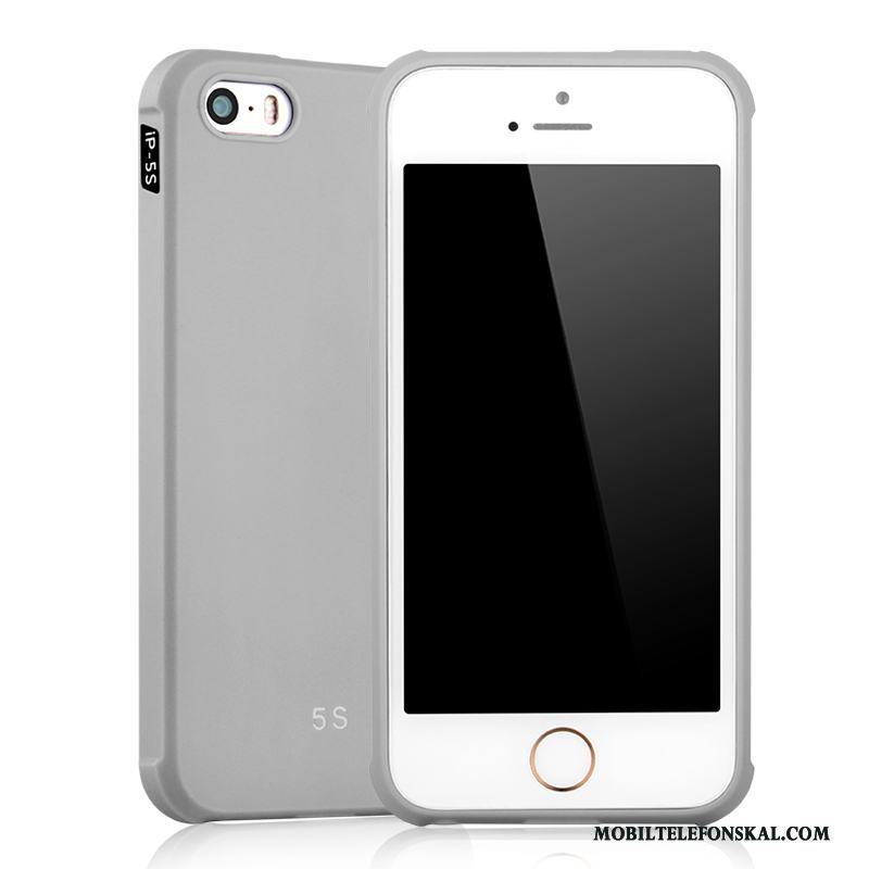 iPhone 5/5s Skal Skydd Mjuk Fallskydd Nubuck Fodral Grå All Inclusive