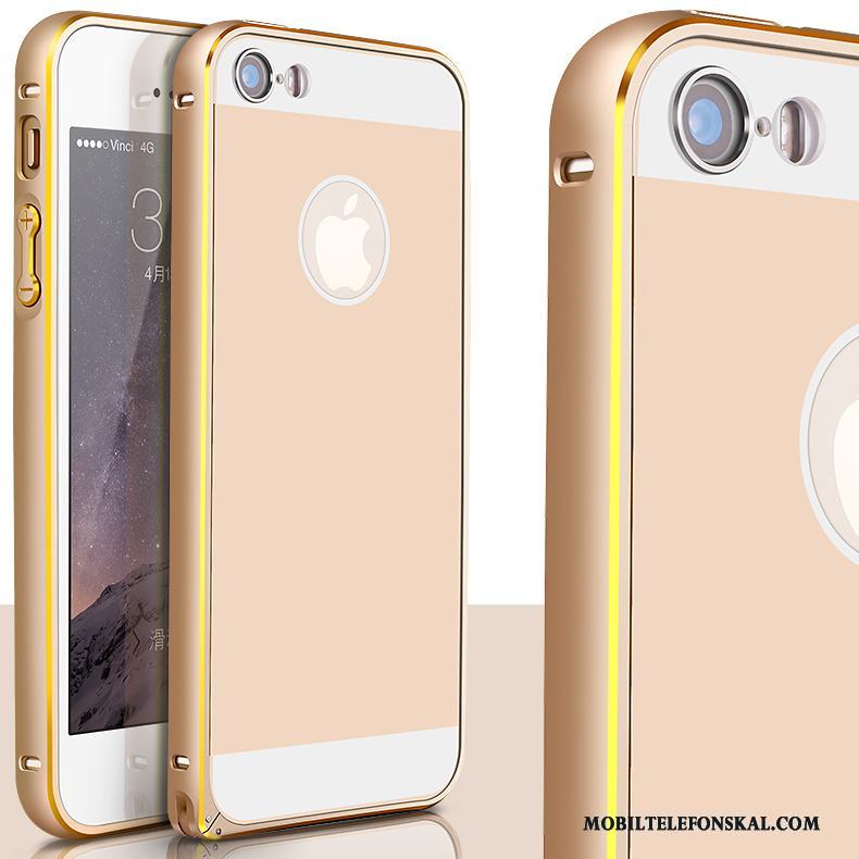 iPhone 5/5s Skal Telefon Metall Fodral Guld Legering Skydd Bakre Omslag