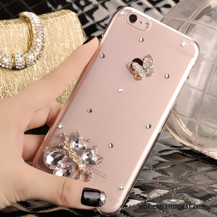 iPhone 5/5s Skal Telefon Skydd Strass Fodral Rosa