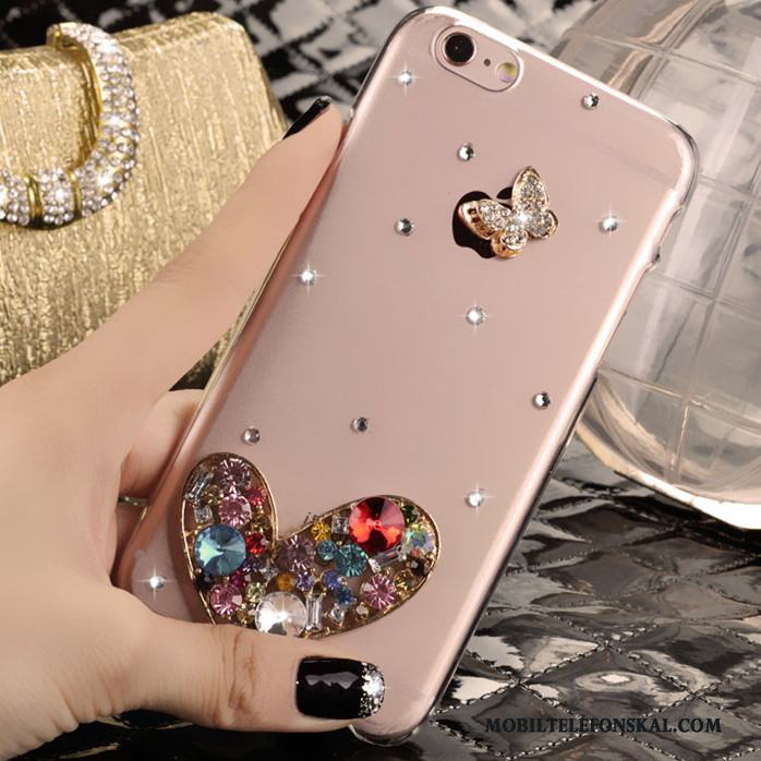 iPhone 5/5s Skal Telefon Skydd Strass Fodral Rosa