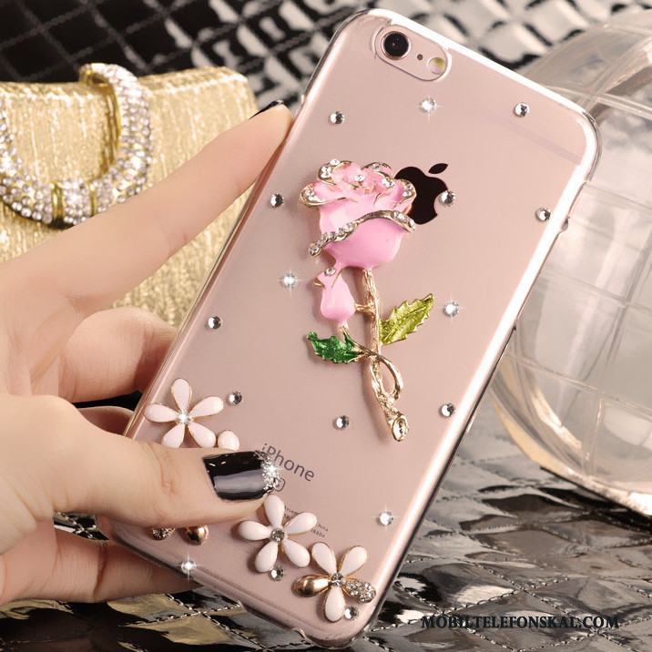 iPhone 5/5s Skal Telefon Skydd Strass Fodral Rosa