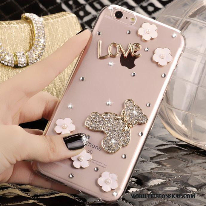 iPhone 5/5s Skal Telefon Skydd Strass Fodral Rosa