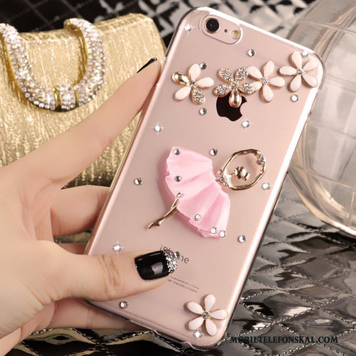 iPhone 5/5s Skal Telefon Skydd Strass Fodral Rosa