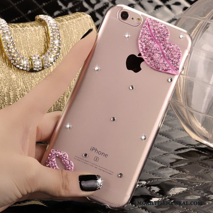 iPhone 5/5s Skal Telefon Skydd Strass Fodral Rosa