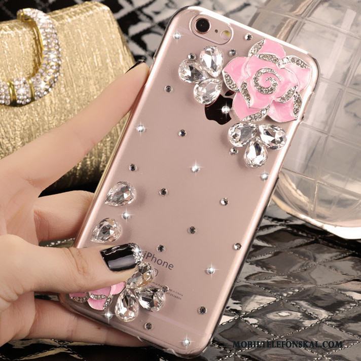 iPhone 5/5s Skal Telefon Skydd Strass Fodral Rosa