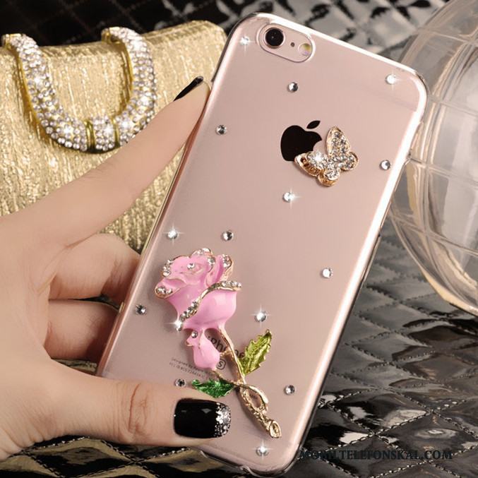 iPhone 5/5s Skal Telefon Skydd Strass Fodral Rosa