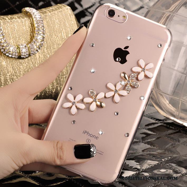 iPhone 5/5s Skal Telefon Skydd Strass Fodral Rosa