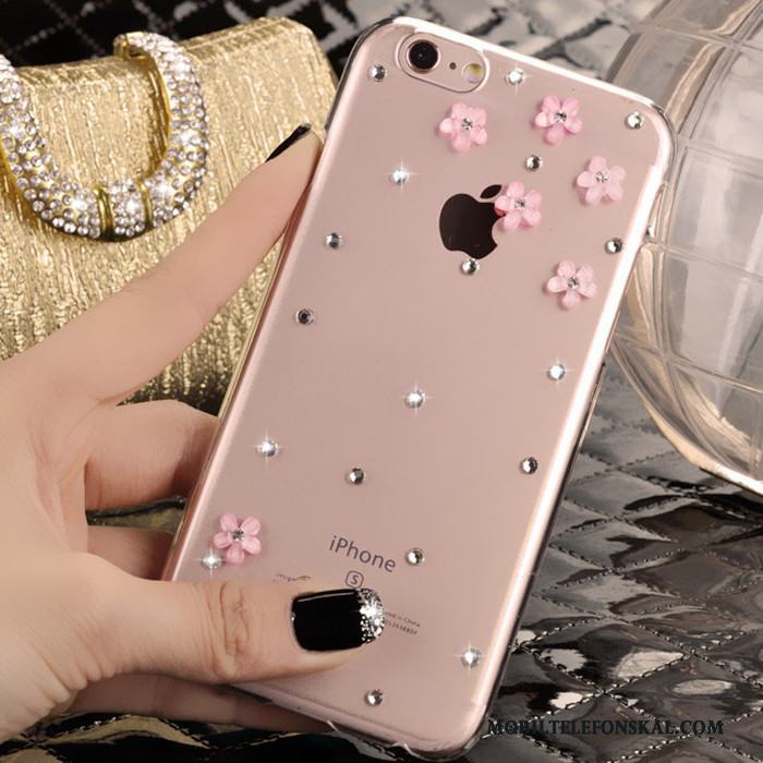 iPhone 5/5s Skal Telefon Skydd Strass Fodral Rosa