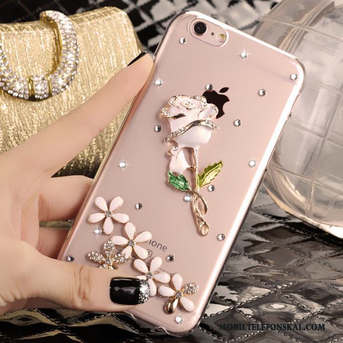 iPhone 5/5s Skal Telefon Skydd Strass Fodral Rosa