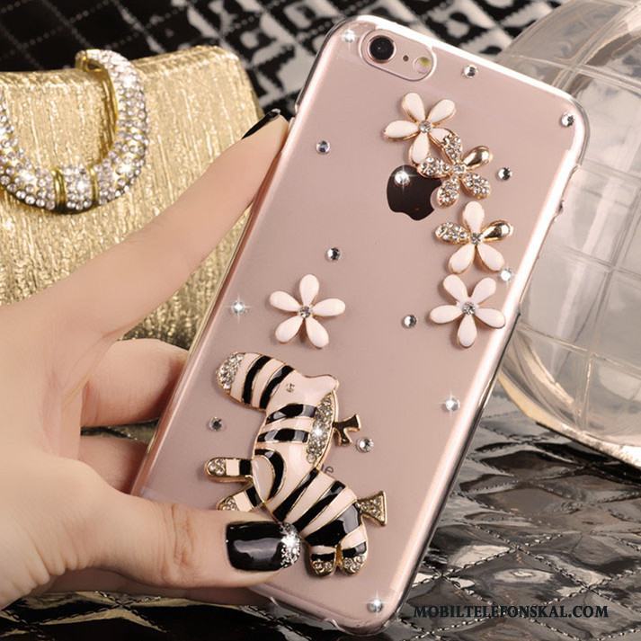 iPhone 5/5s Skal Telefon Skydd Strass Fodral Rosa