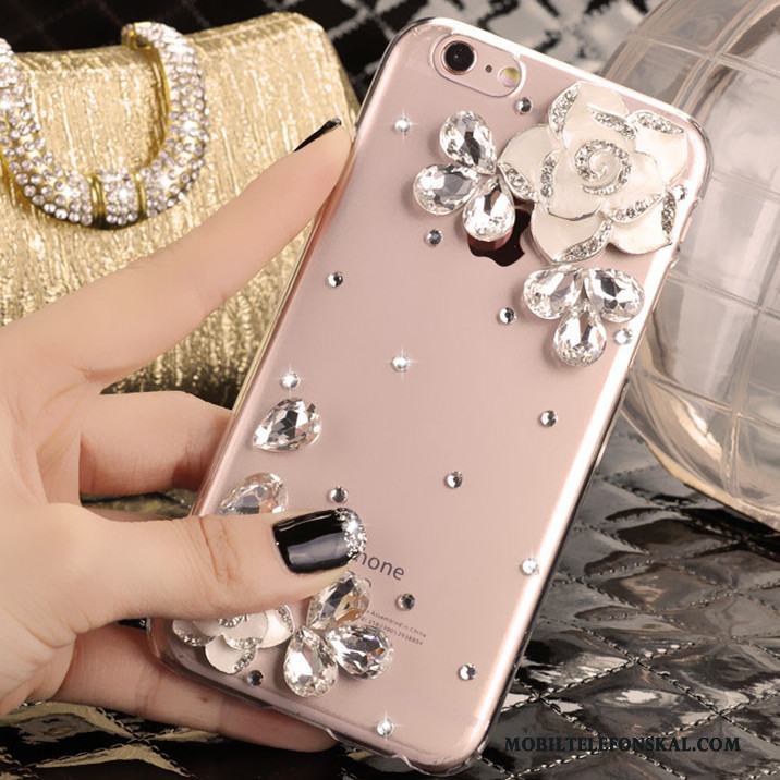 iPhone 5/5s Skal Telefon Skydd Strass Fodral Rosa