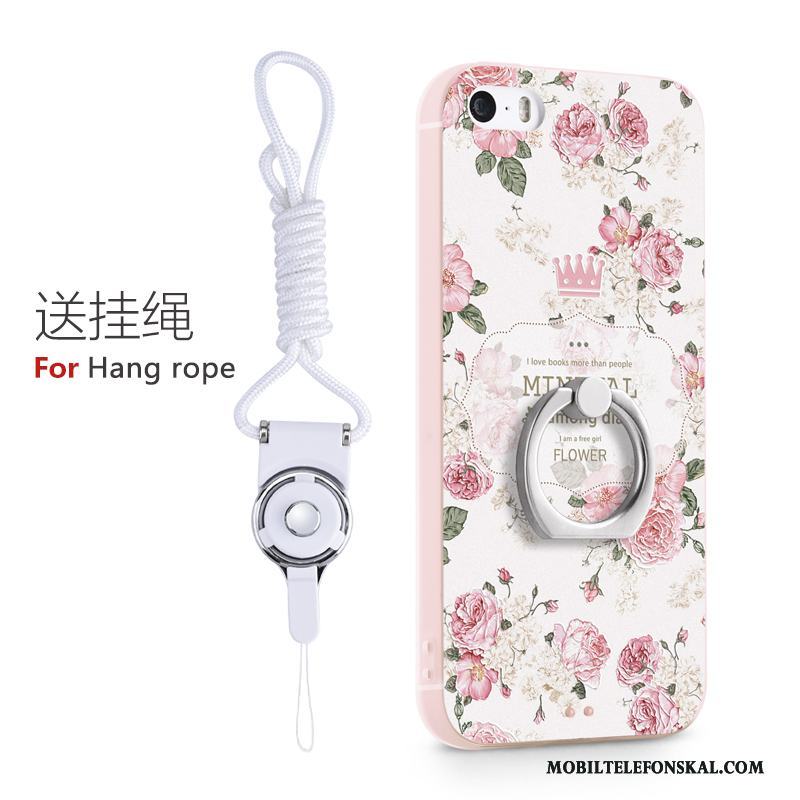 iPhone 5/5s Skal Telefon Support Ring Rosa Vacker Fodral Trend